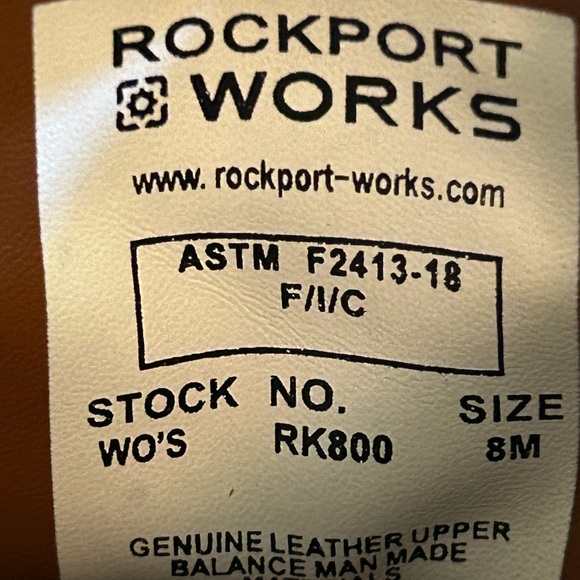 Rockport Works women’s Junction View steel toe work shoe. Size 8 - Picture 2 of 4